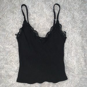 GARAGE Black Lace Crop Top